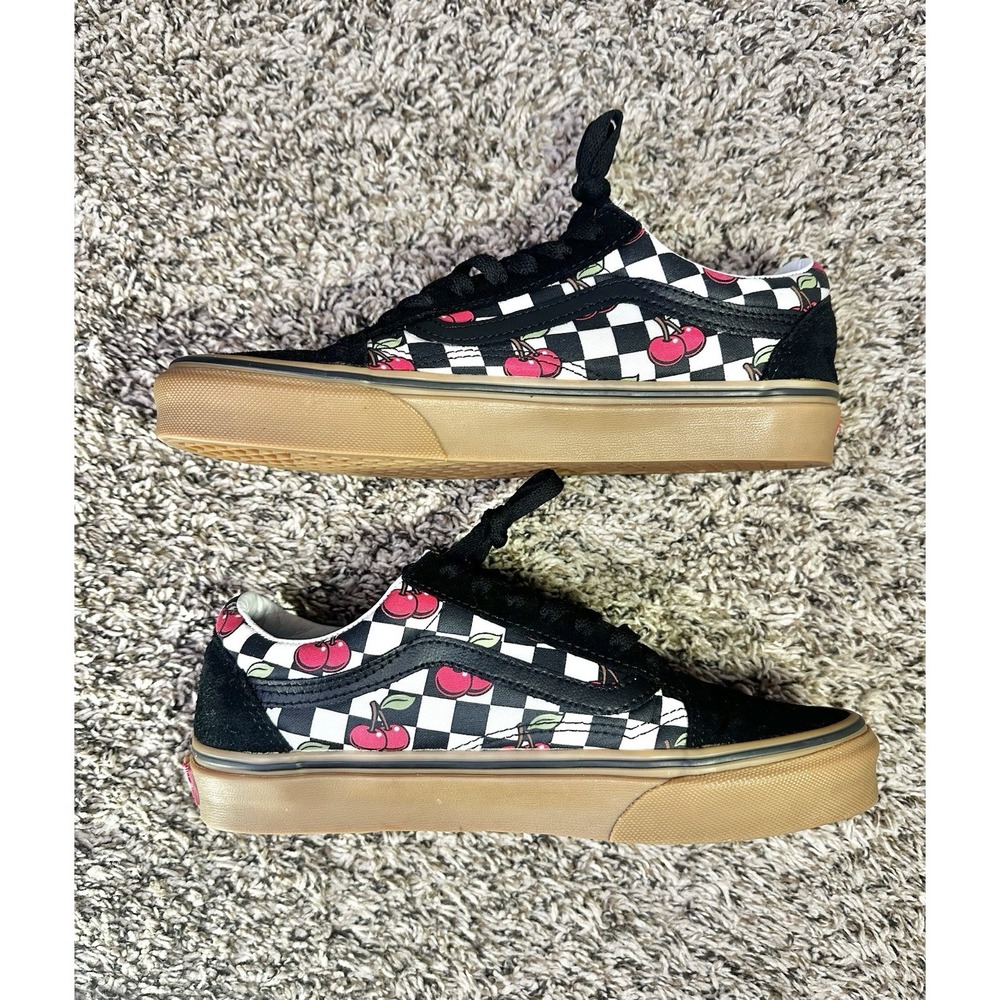 Vans Old Skool Checkerboard Cherries Men's 6 Women's Size 7.5 Shoes Sneakers - Picture 3 of 9
